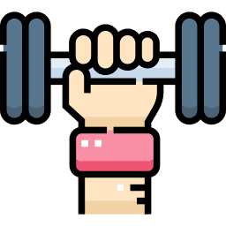 Image of a hand holding a dumbbell